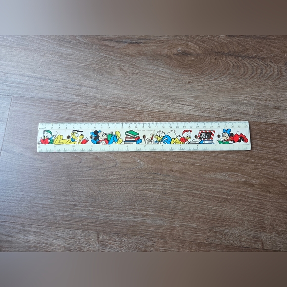 Office | Vintage 8s 90s Disney Mickey Mouse And Friends White Ruler ...